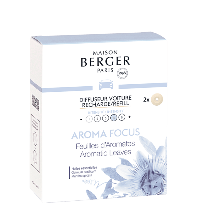 Maison Berger Set of 2 Aroma Focus Car Diffuser Refills